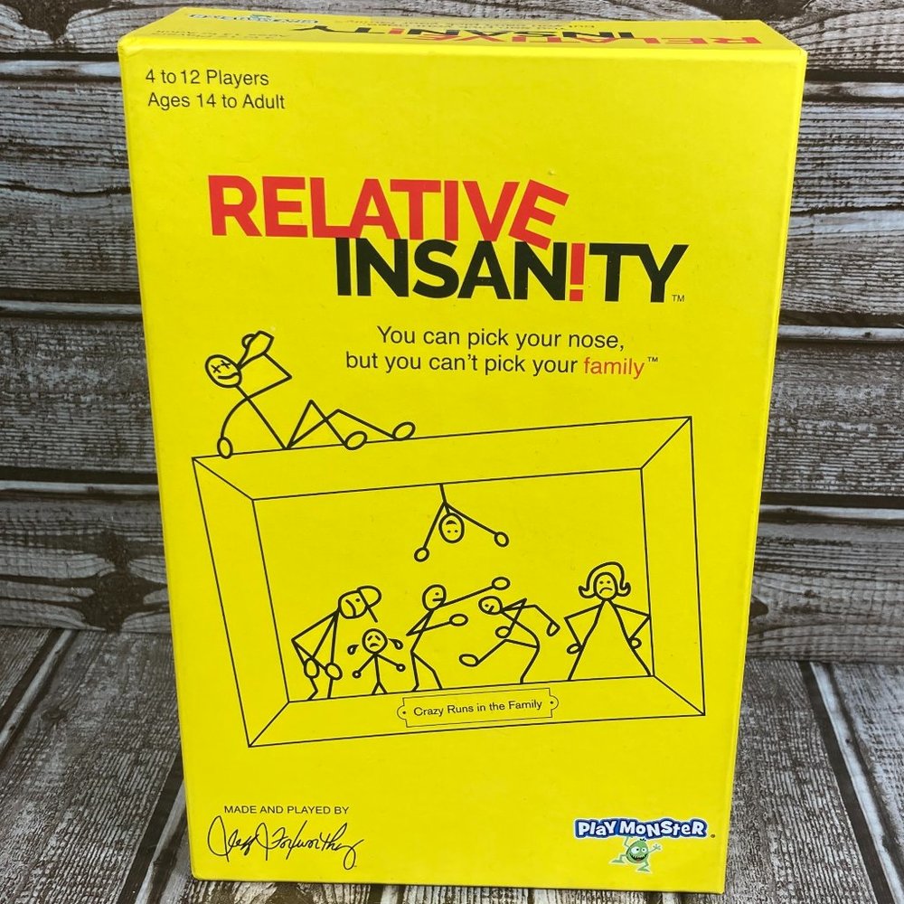 RELATIVE INSANITY Game Play Monster Jeff Foxworthy Comedian Ages 14+ NEW SEALED